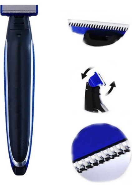 Tıraş Başlığı x 3 Stili USB Şarj Edilebilir Erkekler Tıraş Makinesi Kenarlı Jilet Burun Saç Düzeltici Çok Işlevli Düzeltir Tam Kit Tıraş Makinesi (Yurt Dışından) modelleri