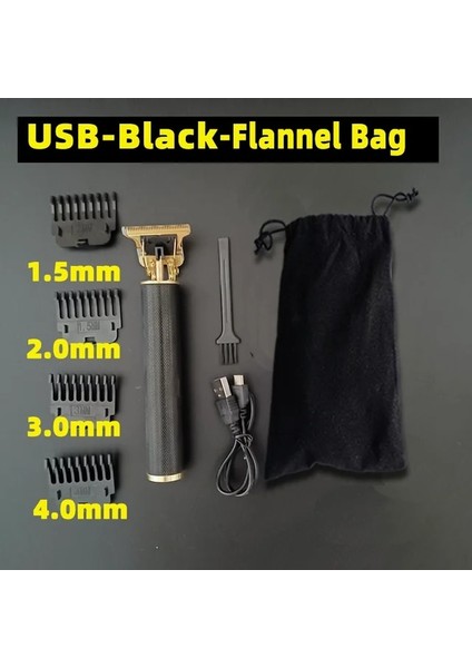 Siyah Kungfu Stili Erkekler Için Yeni Su Geçirmez Jilet Elektrikli Saç Kesme Makinesi Tıraş Makinesi Sakal Düzeltici Profesyonel Saç Kesme Makinesi Sakal Berber Saç Kesimi (Yurt Dışından)