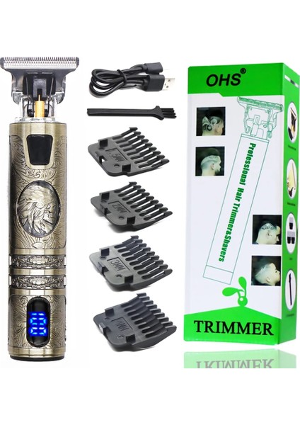 LCD Hint Stili Saç Düzeltici Berber Saç Kesme Makinesi Akülü Saç Kesme Makinesi Sakal Düzeltici Tıraş Makinesi Kablosuz Elektrikli Jilet Erkek Tıraş Makinesi (Yurt Dışından)