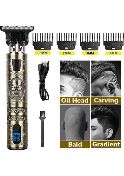No.55 Tarzı Saç Kesme Makinesi T9 Erkekler Için Profesyonel Saç Kesme Makinesi Berber Sakal Eski Düzeltici Elektrikli Erkek Tıraş Makinesi Ejderha Saç Kesici (Yurt Dışından)