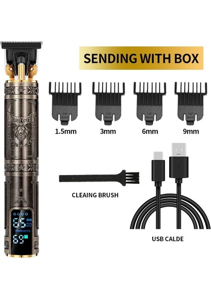 No.55 Tarzı Saç Kesme Makinesi T9 Erkekler Için Profesyonel Saç Kesme Makinesi Berber Sakal Eski Düzeltici Elektrikli Erkek Tıraş Makinesi Ejderha Saç Kesici (Yurt Dışından)