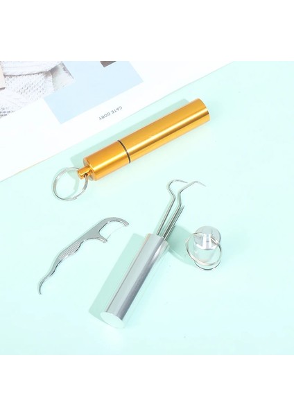 Gümüş Tarzı Yeniden Kullanılabilir Kürdan Seyahat Meyve Çatalı Kürdan Diş Temizleme Diş Ipi (Yurt Dışından) modelleri