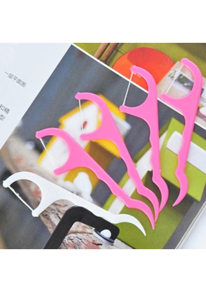 Fildişi Tarzı Diş Ipi Sopa Interdental Fırça Diş Kürdan Pensesinde Pick Tek Kullanımlık Ağız Sakız Diş Temizleme Bakım Araçları (Yurt Dışından) fırsatları