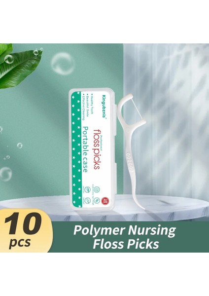 10 Adet Tarzı Kingubz Diş Pensesinde Kürdan Diş Floks Seyahat Taşınabilir Kutulu Diş Fırçası Diş Temizleme Ağız Bakımı (Yurt Dışından)