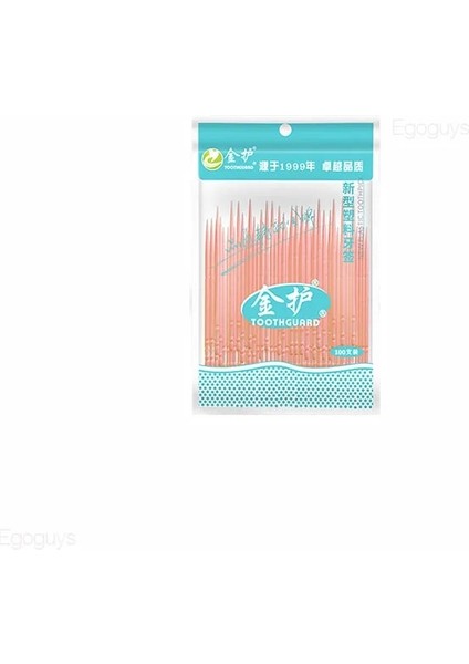 100 Turuncu Kürdan Tarzı Pcs 7.5cm Dental Flok Diş Temizleyici Ağız Hijyeni Bakımı Diş Arası Temizleme Flosser Fırça Kürdan Aracı (Yurt Dışından)