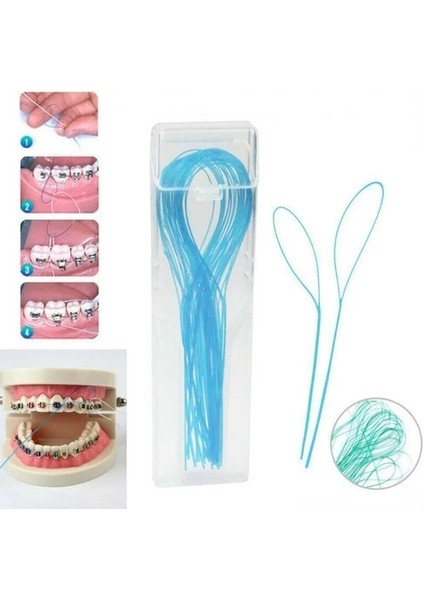 Boxskürdan Aleti Diş Ipi Diş Açıcılar Ortodontik Teller Arasında Diş Ipi Tutucuları Köprü Hilo Dental Ağız Temizliği (Yurt Dışından)
