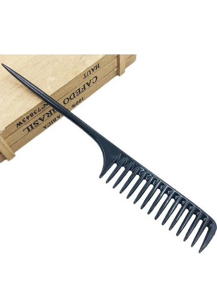 Siyah Stil Sıçan Kuyruğu Saç Tarak Salon Berber Aksesuarları Için Islak Saç Geniş Diş Tarak Ayrılık Dolaşık Açıcı Saç Saç Fırçası Aracı Berber (Yurt Dışından)