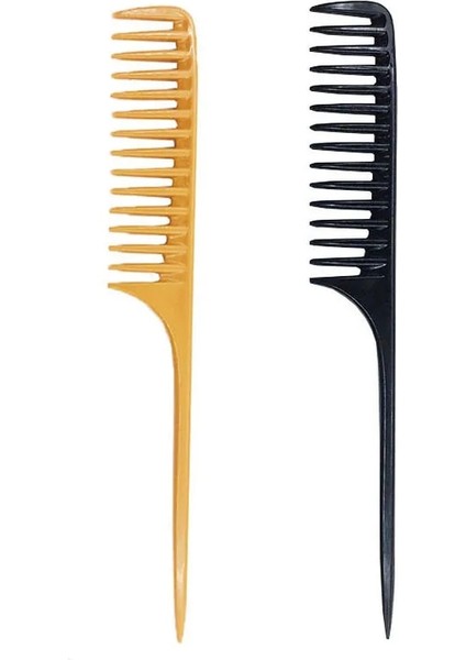 Siyah Stil Sıçan Kuyruğu Saç Tarak Salon Berber Aksesuarları Için Islak Saç Geniş Diş Tarak Ayrılık Dolaşık Açıcı Saç Saç Fırçası Aracı Berber (Yurt Dışından) fiyatları