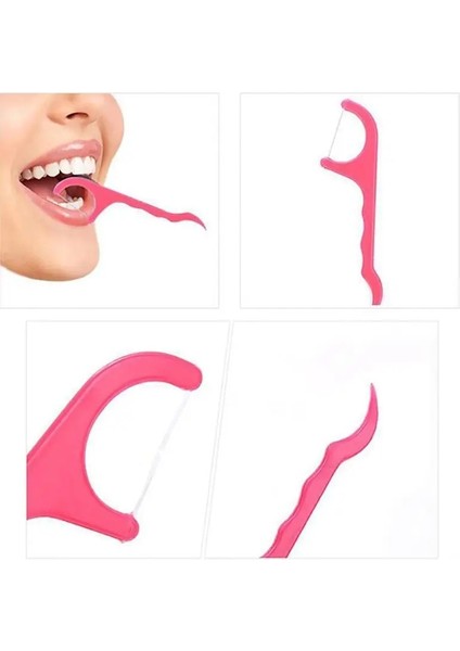 Ack Tek Kullanımlık Dental Floks Çubuklar Arası Diş Fırçası 2'si 1 Arada Plastik Kürdan Temizleme Ağız Ağız Bakımı Hijyen Temizliği (Yurt Dışından) fırsatları