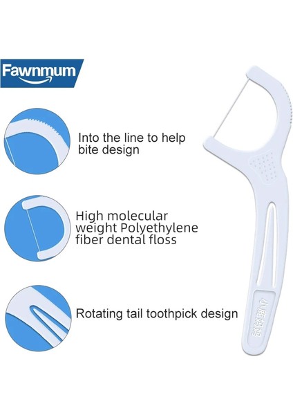 Fawnmum Diş Ipi ve Kürdan Ipliği Dişler Için Diş Bakımı Diş Temizliği Için Plastik Kürdan Iplikli Diş Hekimliği Alet Seçtikleri (Yurt Dışından) fiyatları