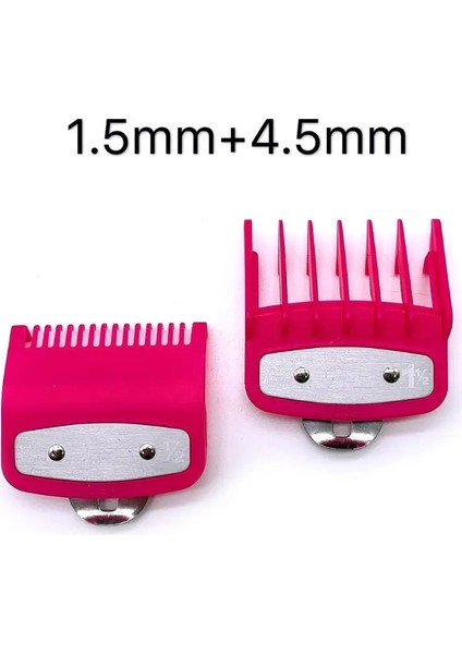 Pembe Tarzı Pcs Berber Dükkanı Şekillendirme Kılavuzu Tarak Seti Saç Düzeltici Ataşman Kuaför Makası Metal Klipsli Mor Limit Tarak (Yurt Dışından)