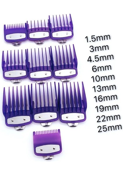 Pembe Tarzı Pcs Berber Dükkanı Şekillendirme Kılavuzu Tarak Seti Saç Düzeltici Ataşman Kuaför Makası Metal Klipsli Mor Limit Tarak (Yurt Dışından) fiyatları