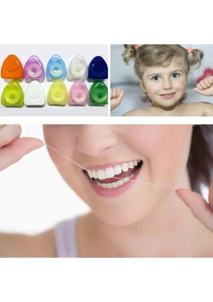 50 M Taşınabilir Diş Ipi Ağız Hijyeni Kutusu ile Diş Temizleme Pratik Sağlık Hijyen Malzemeleri Ağız Bakımı Aracı Renk Rastgele (Yurt Dışından)