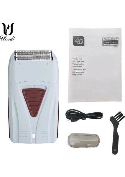 LK-2202 Stili Erkekler Için Şarj Edilebilir Akülü Tıraş Makinesi Ikiz Bıçak Pistonlu Sakal Jilet Yüz Bakımı Işlevli Güçlü Giyotin (Yurt Dışından)
