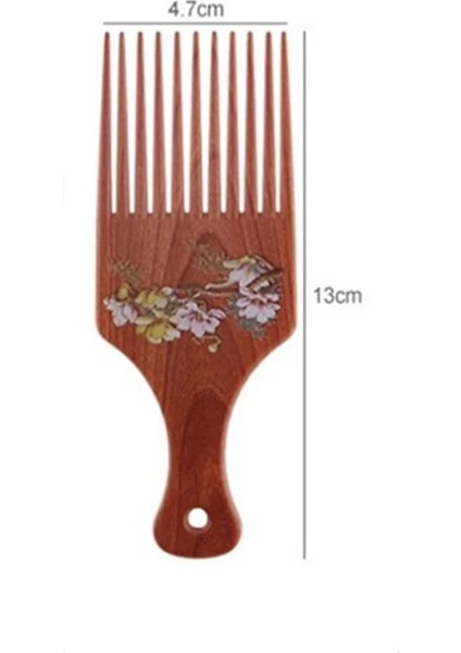No.2 Tarzı 1 Adet Ahşap Geniş Diş Bruk Tarak Çatal Saç Fırçası Eklemek Saç Toplama Tarak Dişli Tarak Kıvırcık Afro Saç Şekillendirici Araçları (Yurt Dışından)