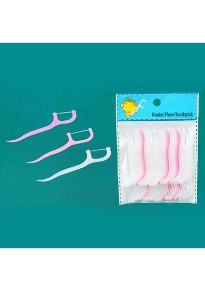 Tek Kullanımlık Ağız Sakızı Diş Temiz Bakım Ipi Iplik Diş Naylon Tel Ipi Plastik Diş Çekme (Yurt Dışından)