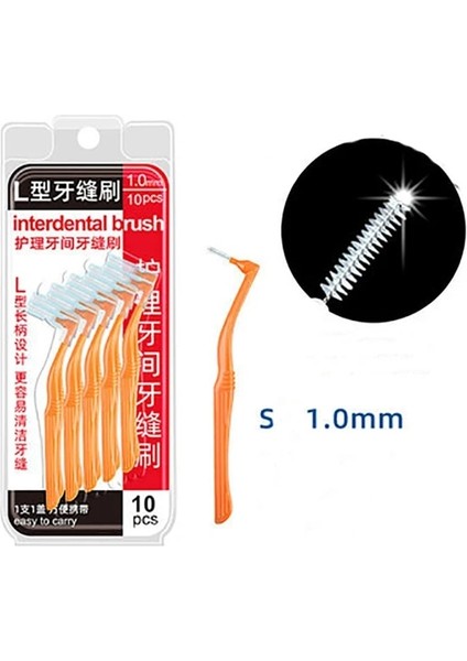 Turuncu Tarzı Et L Şekilli Interdental Fırça Ipi Interdental Temizleyiciler Ortodontik Diş Fırçası Kürdan Ağız Hijyeni Temiz Bakım Aracı (Yurt Dışından)