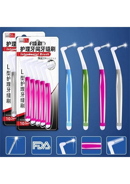 Turuncu Tarzı Et L Şekilli Interdental Fırça Ipi Interdental Temizleyiciler Ortodontik Diş Fırçası Kürdan Ağız Hijyeni Temiz Bakım Aracı (Yurt Dışından) fırsatları