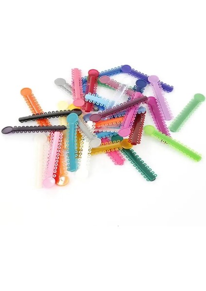 Kırmızı Stil 40 Stickspack Ortodontik Ligatür Bağları Elastomerik 6cm x 1.2cm Renkli Elastik O-Ringler Parantez Lastik Bantlar Aletler (Yurt Dışından)