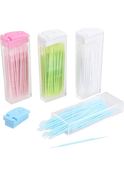 Diğer Stil Kutu Diş Ipi Interdental Fırça Çift Kafa Taşınabilir Seyahat Diş Temizleme Aracı Plastik Kürdan Ağız Sağlığı (Yurt Dışından)