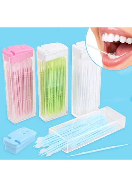 Diğer Stil Kutu Diş Ipi Interdental Fırça Çift Kafa Taşınabilir Seyahat Diş Temizleme Aracı Plastik Kürdan Ağız Sağlığı (Yurt Dışından) modelleri