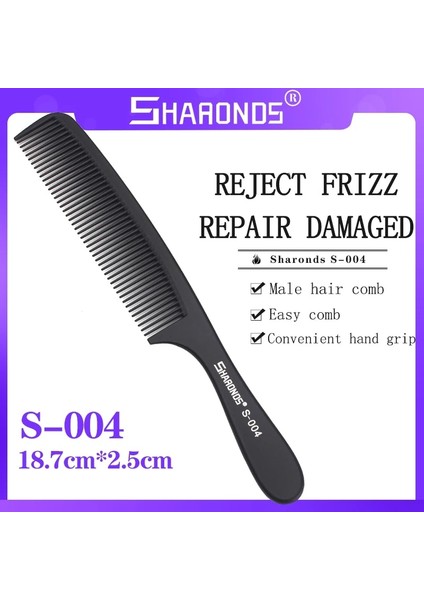 No.4 Tarzı Berber Kuaförlük Ucu Tarak Anti-Statik Siyah Ucu Tarak Saç Kesimi Şekillendirici Tarak Kıvırcık Saç Ev Seçim Tarak (Yurt Dışından)