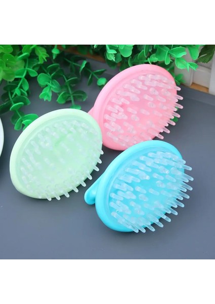 Pembe Tarzı Kafa Şampuan Masaj Fırçası El Saç Derisi Fırçası Yıkama Duş Saç Tarak Mini Kafa Meridyen Masaj Fırçası Baş Masaj Aracı (Yurt Dışından) fırsatları