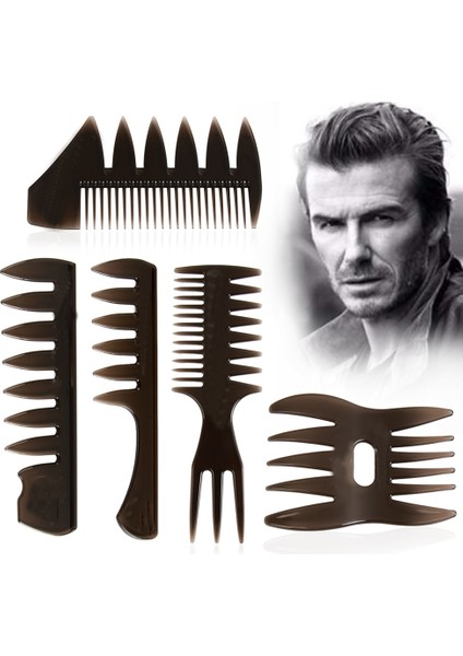 Stil 03 Stili 1 Adet Geniş Diş Saç Fırçası Çatal Tarak Erkekler Sakal Kuaförlük Fırça Berber Dükkanı Saç Şekillendirici Araçları Salon Aksesuarı Beş Stilleri (Yurt Dışından) modelleri