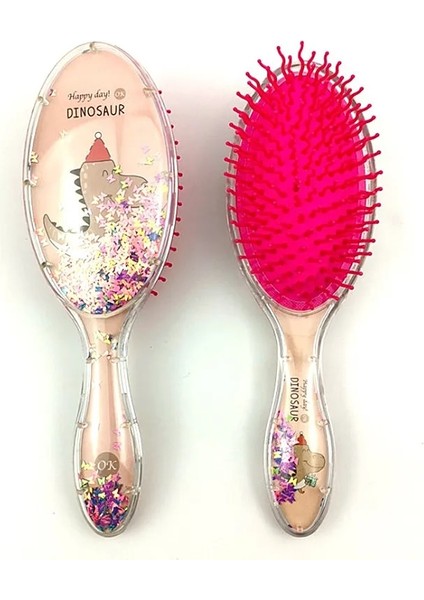 Parlak Pembe Tarzı 1 Adet Sevimli Dinozor Saç Şekillendirici Tarak Karikatür Hava Yastığı Tarak Saç Fırçası Salon Kuaförlük Düz Kıvırcık Saç Tarak Kadın (Yurt Dışından)