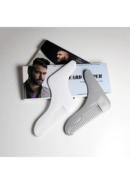 G Tarzı Erkekler Sakal Şekillendirme Tarağı Erkek Sakalları Stencil Combs Saç Için Güzellik Aracı Sakal Trim Şablonları Sakal Şekillendirici Şekillendirici Aracı (Yurt Dışından)