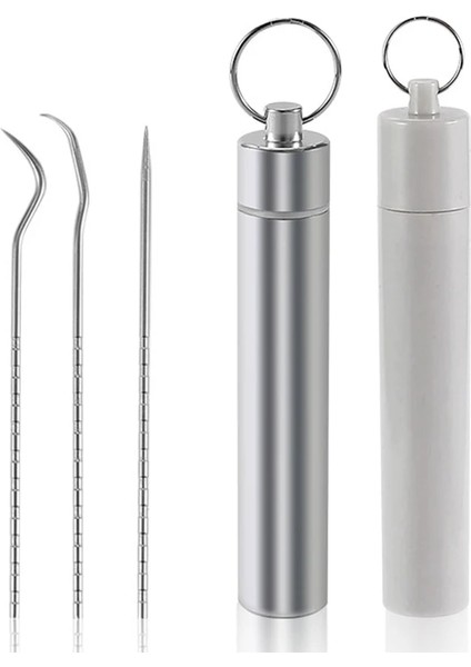 Plastik Stil Paslanmaz Çelik Kürdan Seti Taşınabilir Kürdan Tutucu ile Metal Diş Ipi Araçları Açık Ev Seyahat Mühür Saklama Kutusu (Yurt Dışından) modelleri