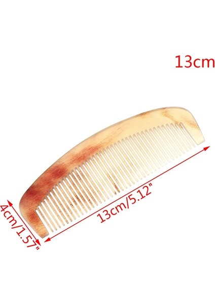 13CM Tarzı 5 Boyutlu Kuaförlük Tarak Doğal Amber Öküz Boynuz Saç Tarak Saç Için Statik Olmayan Sağlık Fırçası (Yurt Dışından)