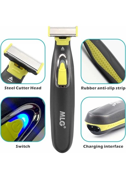 Paket 2 Tarzı Yeni Elektrikli Düzeltici Tıraş Bıçağı USB Şarj Edilebilir Erkek Su Geçirmez Yıkanabilir Sakal Saç Tımar Tımar Erkekler Için Vücut Saç Damat ve (Yurt Dışından)