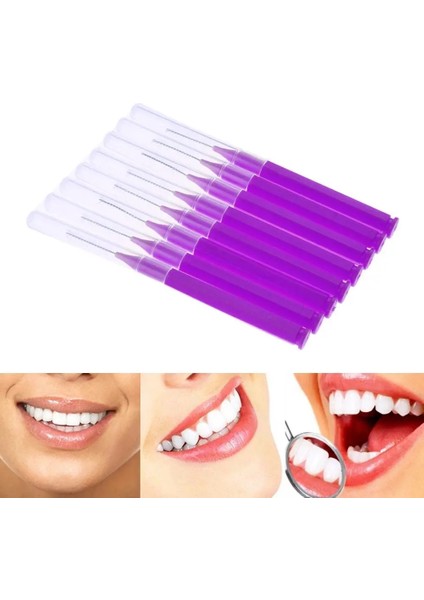 Mor Tarzı 8 Adet Diş Ipi Ağız Hijyeni Diş Ipi Yumuşak Plastik Interdental Fırça Kürdan Sağlıklı Diş Temizleme Ağız Bakımı Için (Yurt Dışından) modelleri