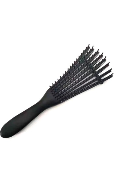 Siyah Stil 1 Adet Detangle Saç Ahtapot Fırçası Saç Derisi Masaj Tarak Saç Fırçası Dalgalı Kıvırcık Bobinli Islak Kuru Yağ Saç Fırçası Salon Saç Şekillendirici Aracı (Yurt Dışından)