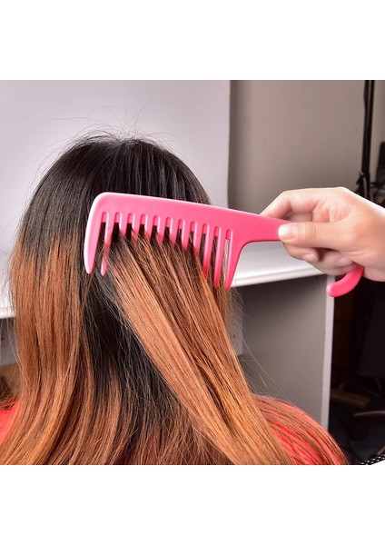 Fildişi Tarzı Plastik Büyük Geniş Diş Tarak Kanca Kolu Dolaşık Açıcı Saç Dökülmesini Azaltmak Tarak Pro Kuaför Salon Boyama Şekillendirici Fırça Araçları (Yurt Dışından)