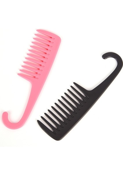 Fildişi Tarzı Plastik Büyük Geniş Diş Tarak Kanca Kolu Dolaşık Açıcı Saç Dökülmesini Azaltmak Tarak Pro Kuaför Salon Boyama Şekillendirici Fırça Araçları (Yurt Dışından)