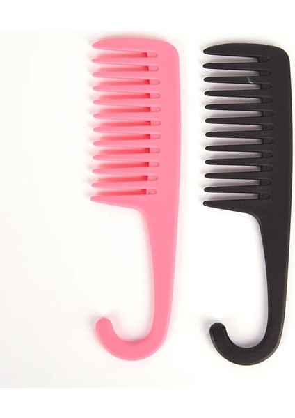 Fildişi Tarzı Plastik Büyük Geniş Diş Tarak Kanca Kolu Dolaşık Açıcı Saç Dökülmesini Azaltmak Tarak Pro Kuaför Salon Boyama Şekillendirici Fırça Araçları (Yurt Dışından)