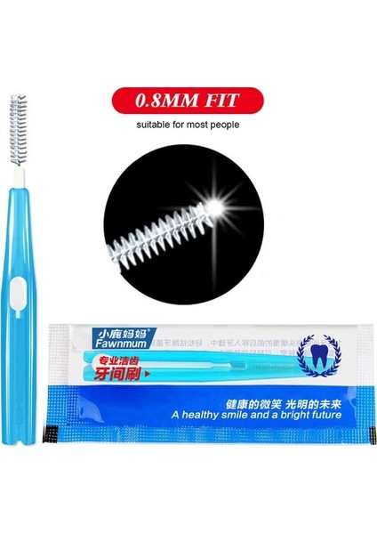 Mavi Stil Oft Silikon Diş Ipi Fırçaları Diş Temizleyici Ağız Bakımı Aracı Tek Kullanımlık Diş Arası Fırçası Diş Temizleme Bakımı (Yurt Dışından)
