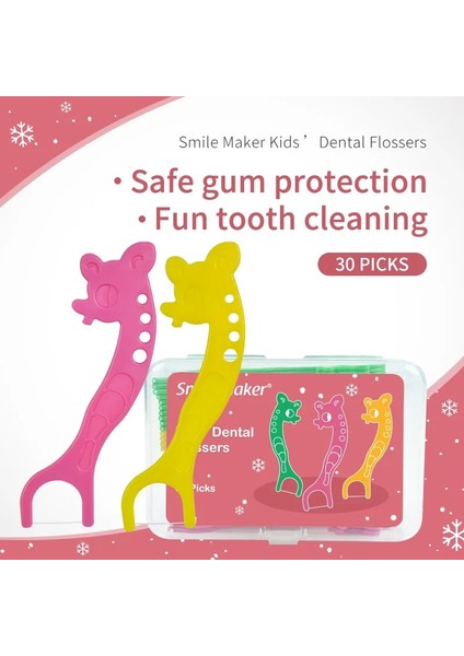 Sevimli Karikatür Renkli Hayvan Plastik Kürdan Günlük Kullanım Tek Kullanımlık Diş Flokları Çocuk Flossers (Yurt Dışından)