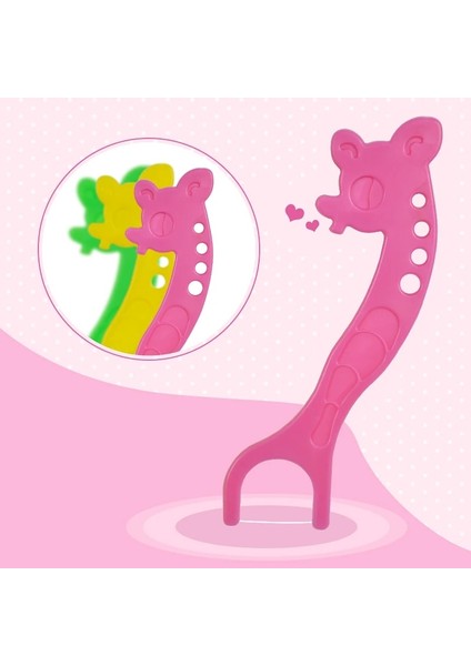 Sevimli Karikatür Renkli Hayvan Plastik Kürdan Günlük Kullanım Tek Kullanımlık Diş Flokları Çocuk Flossers (Yurt Dışından) fırsatları