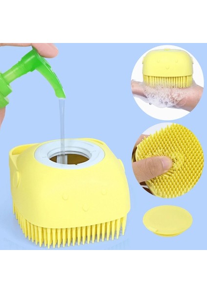 Pembe Stil Çocuk Silikon Banyo Fırçası Saç Yıkama Tarak Şampuan Fırçası Pet Banyo Masaj Tarak Şampuan Alanı ile Silikon Yıkama Fırçası (Yurt Dışından) fiyatları