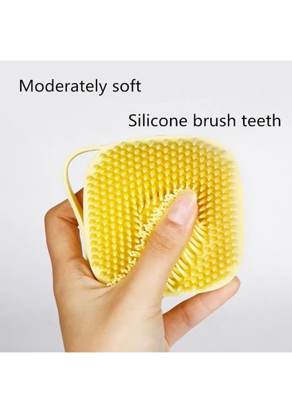 Pembe Stil Çocuk Silikon Banyo Fırçası Saç Yıkama Tarak Şampuan Fırçası Pet Banyo Masaj Tarak Şampuan Alanı ile Silikon Yıkama Fırçası (Yurt Dışından) indirimleri