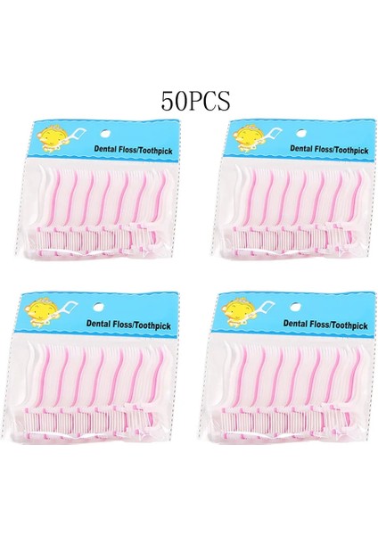 Nude Tarzı Tek Kullanımlık Plastik Hat Ağız Hijyeni Pamuk Ipi Emniyetli Plastik Fırça Bakım Aleti (Yurt Dışından)