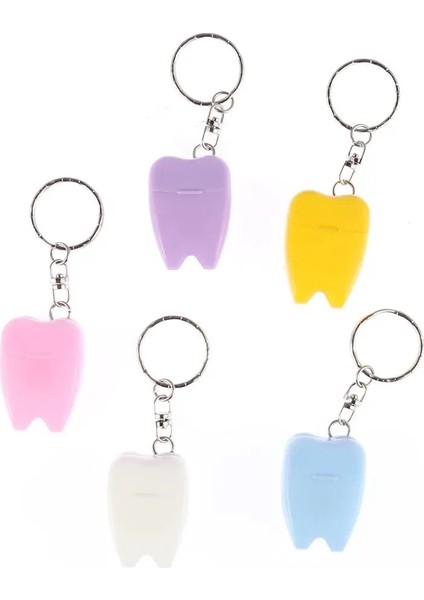 -Rastgele Renk- Tarzı Taşınabilir Diş Ipi Diş Temiz Anahtarlık Anahtarlık Seyahat 15M Rastgele Renk 15M (Yurt Dışından)