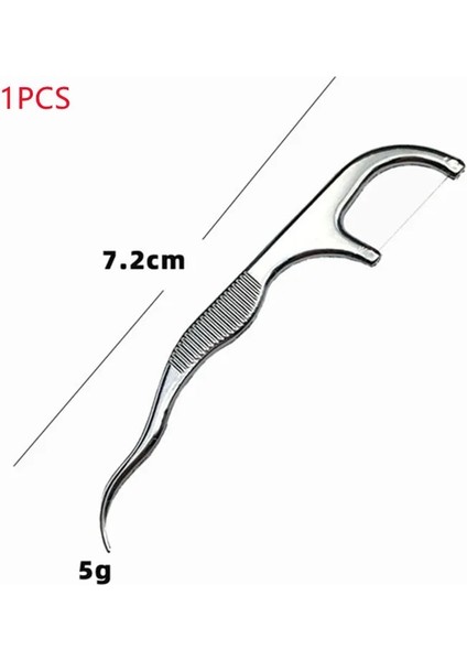 Çoklu Stil 3 Adet Kürdan Seti Diş Ipi Paslanmaz Çelik Flosser Ev Taşınabilir Metal Diş Ipi Aracı Kullanımlık Ağız Temizleme Bakım Malzemeleri (Yurt Dışından)
