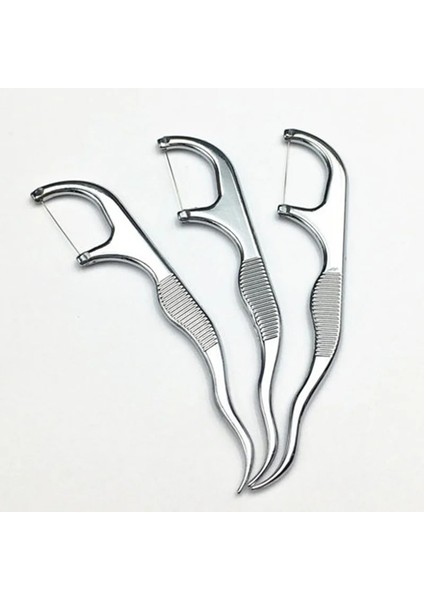 Çoklu Stil 3 Adet Kürdan Seti Diş Ipi Paslanmaz Çelik Flosser Ev Taşınabilir Metal Diş Ipi Aracı Kullanımlık Ağız Temizleme Bakım Malzemeleri (Yurt Dışından) fiyatları
