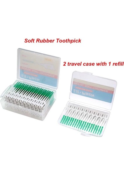 2 Seyahat 1 Doldurma Stili Silikon Diş Arası Fırçası Diş Çubuğu Yumuşak Kürdan Ağız Hijyeni Bakım Araçları2 Seyahat Kılıfları 1 Dolum Eces (Yurt Dışından) fiyatları