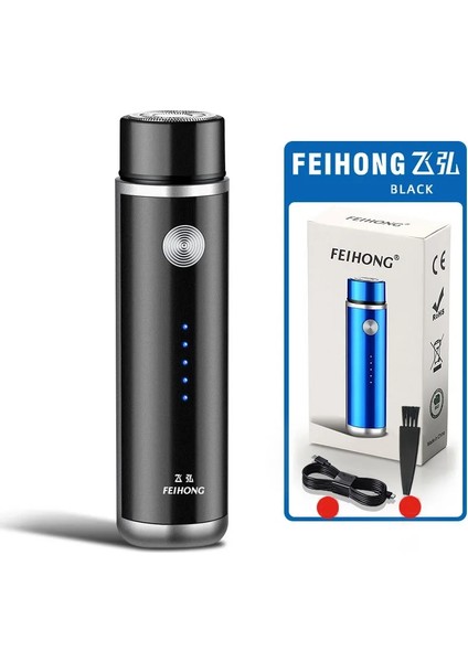 Siyah Stil Mini Elektrikli Tıraş Makinesi Erkekler Için Taşınabilir Elektrikli Tıraş Bıçağı Sakal Bıçağı USB Şarj Erkek Tıraş Makineleri Yüz Vücut Tıraş Bıçağı (Yurt Dışından)