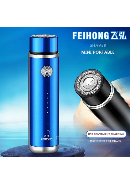 Siyah Stil Mini Elektrikli Tıraş Makinesi Erkekler Için Taşınabilir Elektrikli Tıraş Bıçağı Sakal Bıçağı USB Şarj Erkek Tıraş Makineleri Yüz Vücut Tıraş Bıçağı (Yurt Dışından)